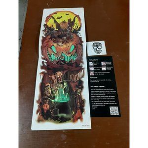 Halloween Theme Tattoos Large Full Arm Temporary Fake Body Art Tattoo